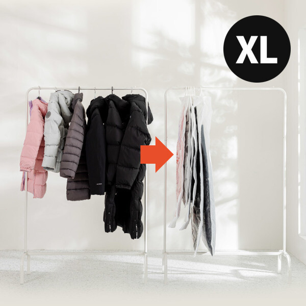 [도어스코리아][오늘출발] 홈리아 옷걸이 압축팩 롱패딩 겨울 옷 진공팩 HA-CH XL사이즈 1개입