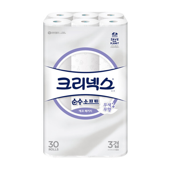 [오늘출발] 크리넥스 순수소프트 에코패키지 27m30롤/휴지/화장지 A1