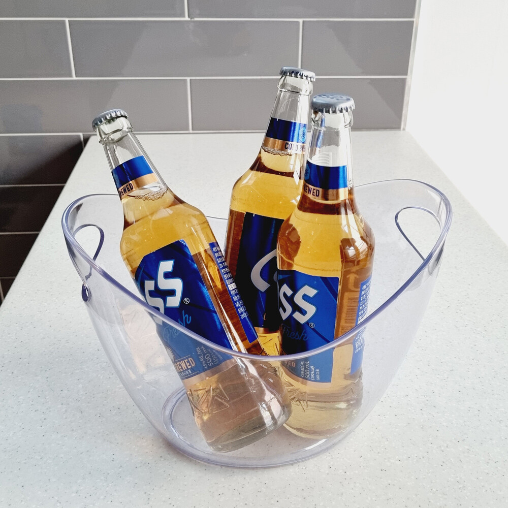 [오늘출발] 아이스버킷 와인 칠러 칠링 맥주 얼음통 바스켓 투명4L