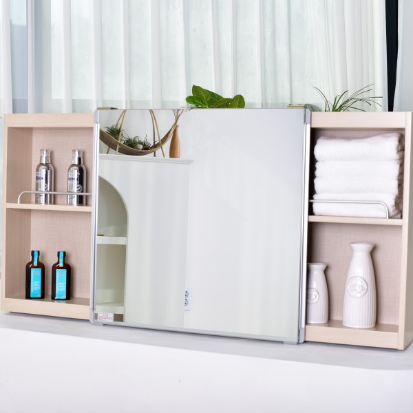 욕실수납장 수건 슬라이드장 화장실 거울 1000_600