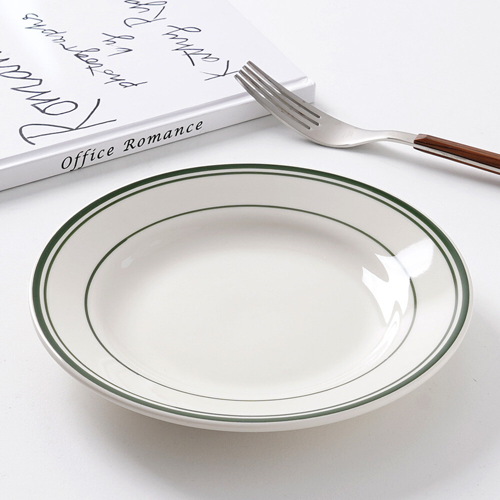 [오늘출발] 턱스톤 턱스톤 그린베이 원형 접시 2호 카페 스테이크 파스타 디저트 브런치 그릇 플레이트