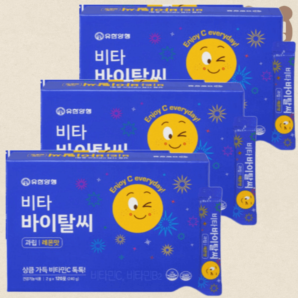 유한양행 비타민C 과립 레몬맛 하루섭취량 1000mg 360포 6개월분