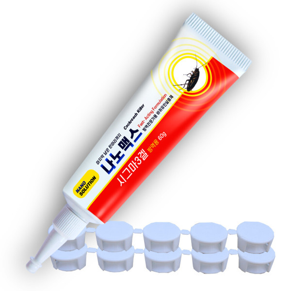 [오늘출발] 바퀴벌레약 나노맥스60g 퇴치약 살충제 사은품 먹이통10개 증정 효과없을시 100% 환불