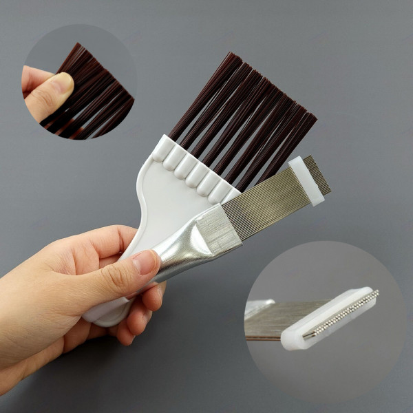 [오늘출발] 열교환기 전용 에어컨 건조기 핀 철망 세척 청소 먼지 이물질 곰팡이 오염 제거 청소솔 빗 메탈 브러쉬