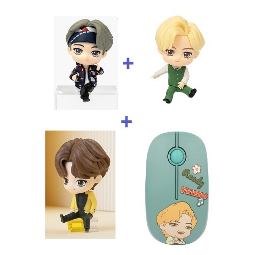 [오늘출발] 타이니탄 BTS 뷔(V) 모니터피규어 매직도어 + 다이너마이트 + 버터 + 마우스 세트 방탄소년단 굿즈