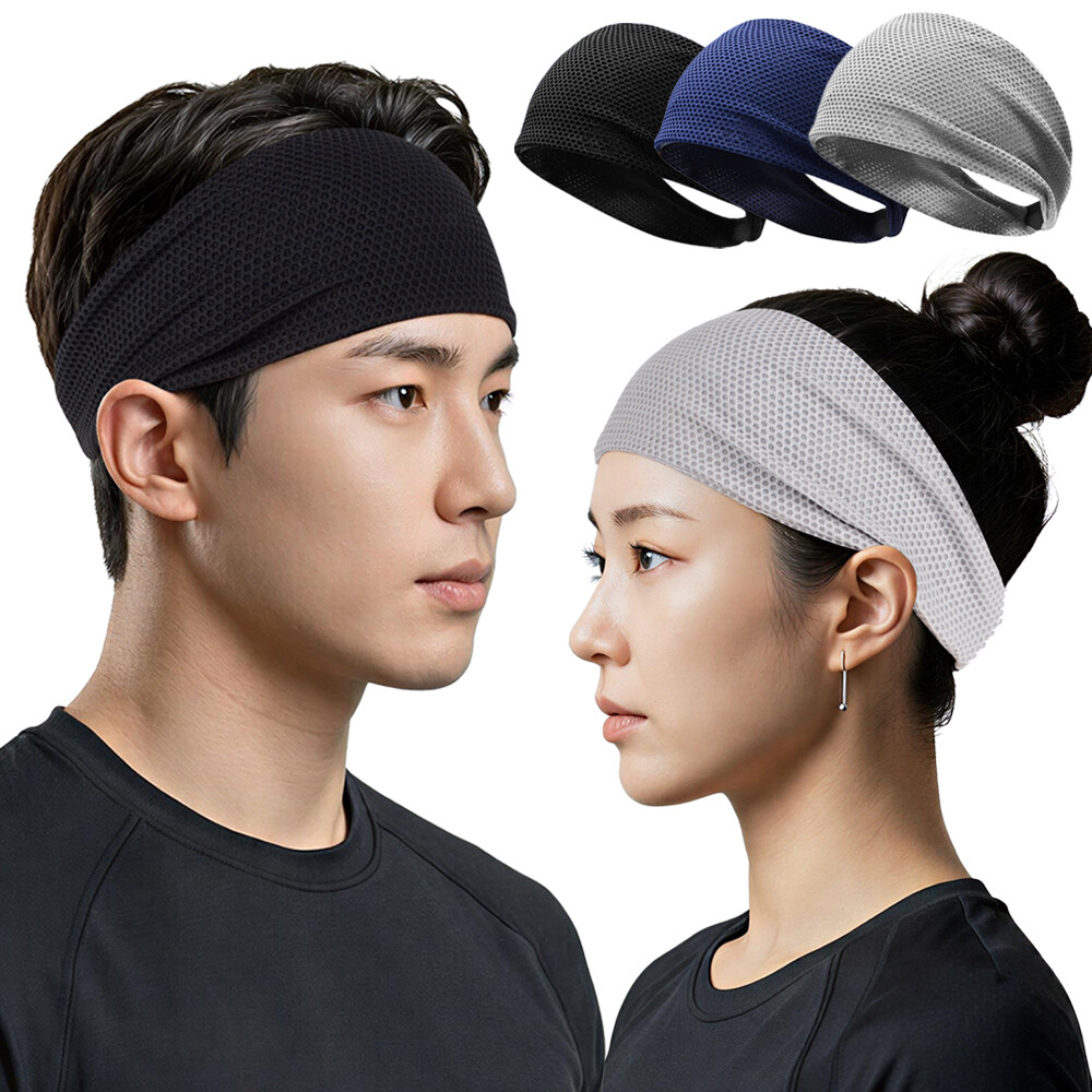 [오늘출발] 스포츠 헤어밴드 여름 운동 와이드 이마 땀흡수 땀흘림방지 요가 헬스 런닝 여성 쿨헤드밴드 남자 머리띠