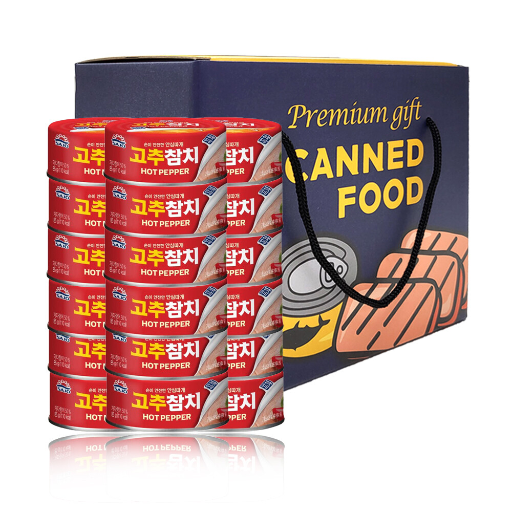 사조대림  올따옴 고추 참치 안심따개 85g 18개 선물세트