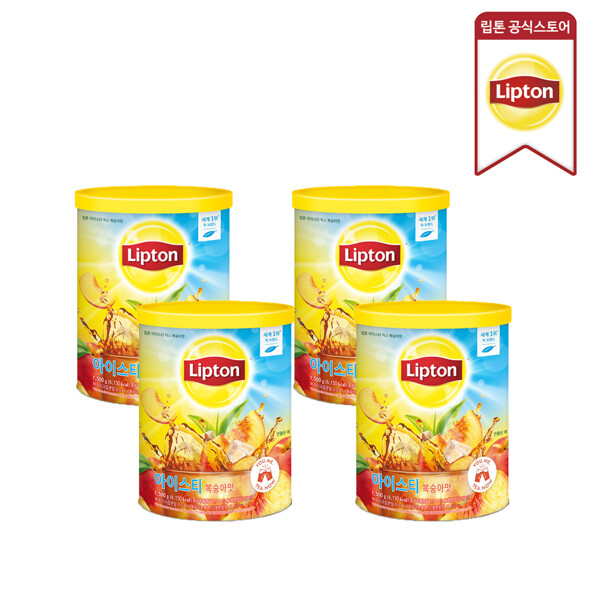 립톤(유니레버) (현대Hmall)유니레버 립톤 아이스티 믹스 복숭아 1.5kg 4개