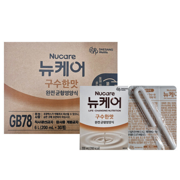 [오늘출발] 대상웰라이프 뉴케어 완전균형 영양식 구수한맛 고소한검은깨 200ml 택1 30팩 환자 식사대용 빨대타입 무료배송
