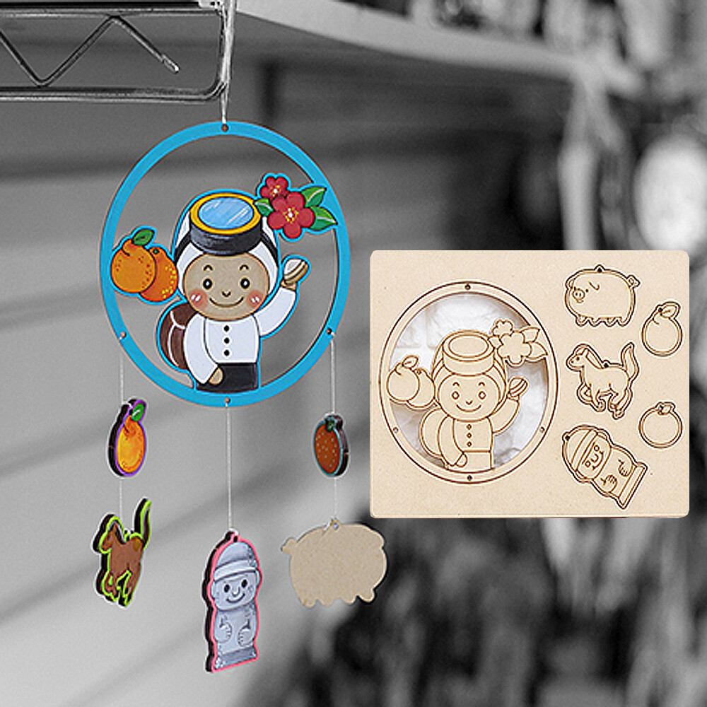 [오늘출발] 만들기우드 제주드림캐쳐 DIY 키트 장식소품 채색플레이 체험활동 도시모빌