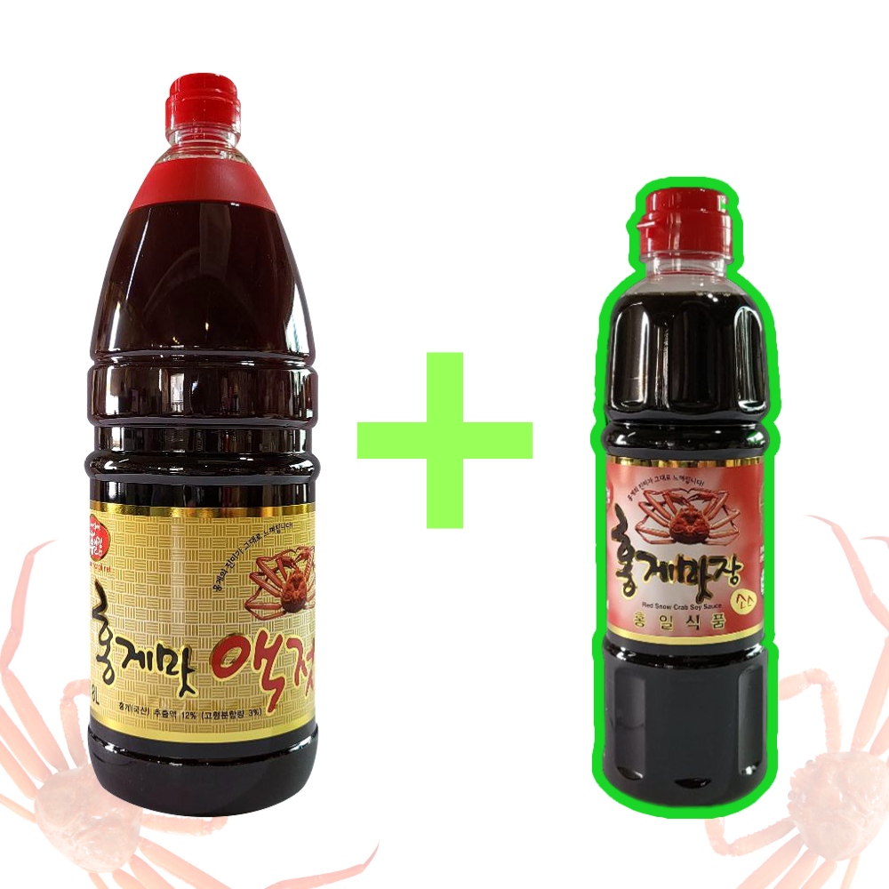 [오늘출발] 홍일점 홍게맛액젓 1.8L + 간장 500ML 세트 전참시 이영자 파김치 레시피 홍게 꽃게 액젓