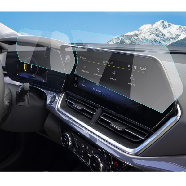 쉐보레 트랙스 크로스오버 2024+ 네비게이션+계기판 강화유리 액정보호필름