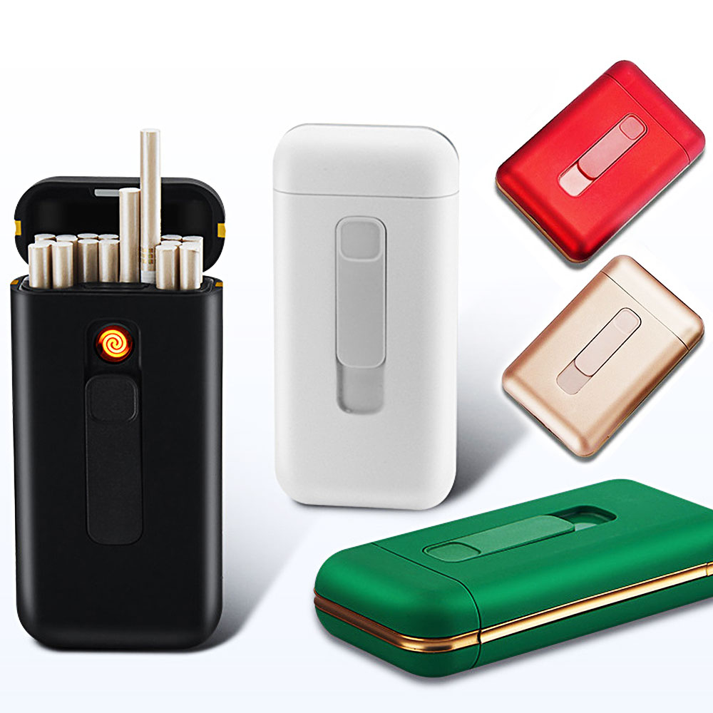 담배 케이스 usb 충전식 라이터 일체형 일반 말보로 시가 얇고 긴 에쎄 슬림 방수 파우치 20개비 뮤고스 뮤