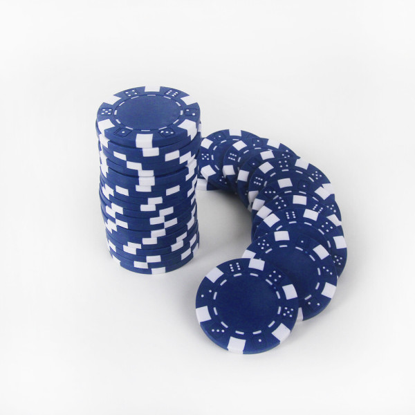 [오늘출발] 포커칩 세트 카지노칩 세븐 카드 게임 홀덤 컬러칩 블루 50P