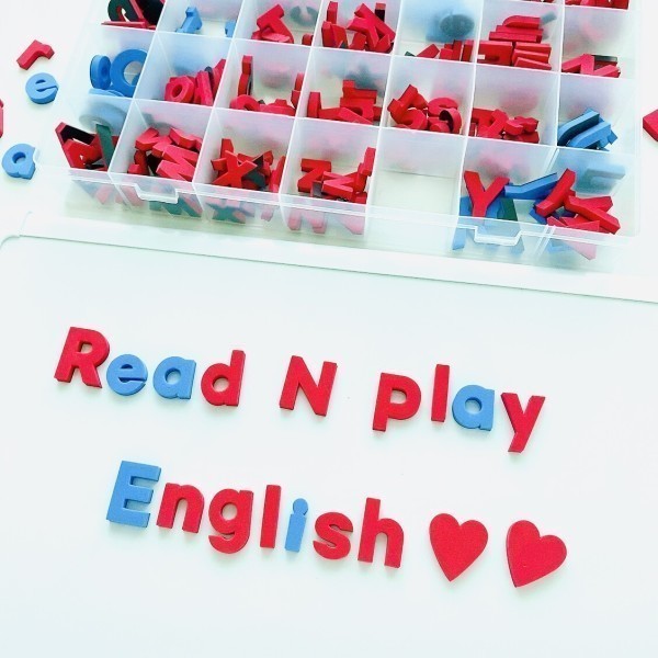 자석교구 리드앤플레이 자석글자 영어공부 파란색자음+빨간색모음 1년이내 무료 A/S