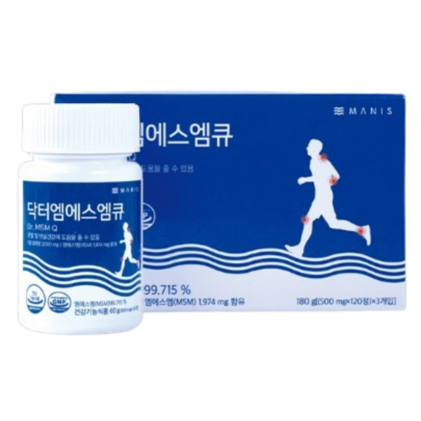 [오늘출발] 매니스 닥터 엠에스엠 큐 Dr MSM Q  관절 연골 무릎 영양제 3개 3개월분
