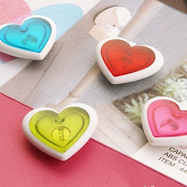 P2D 하트 캐릭터자석홀더 5포장 총 20P 메모홀더 AF0006x5 (주)아트사인