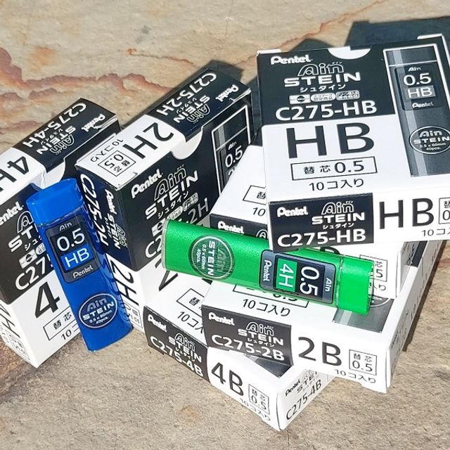 P2D 0.5mm 고강도 샤프심..펜텔 AIN STEIN 1다스 10통 문구 (주)아이플래너스