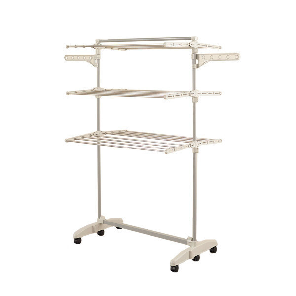 [기린산업][오늘출발] 노블리 이동이 간편한 접이식 빨래건조대 3단 재고 소진시 까지 할인 판매