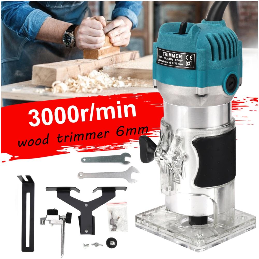 800W/1000W 30000/32000rpm 목공 전기 트리머 목재 밀링 조각 슬롯 트리밍 기계 수공 라우터