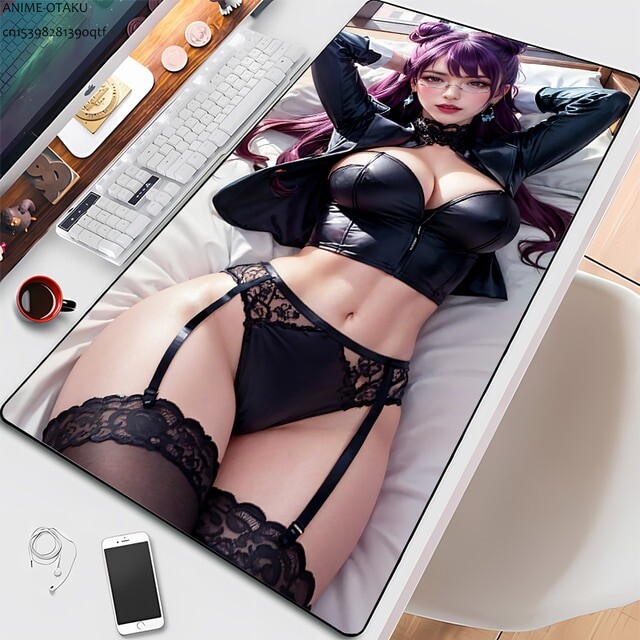 성인 섹시 애니 마우스 패드 게이밍 대형 게임용 컴퓨터 책상 패드 엉덩이 야한 데스크탑 장패드