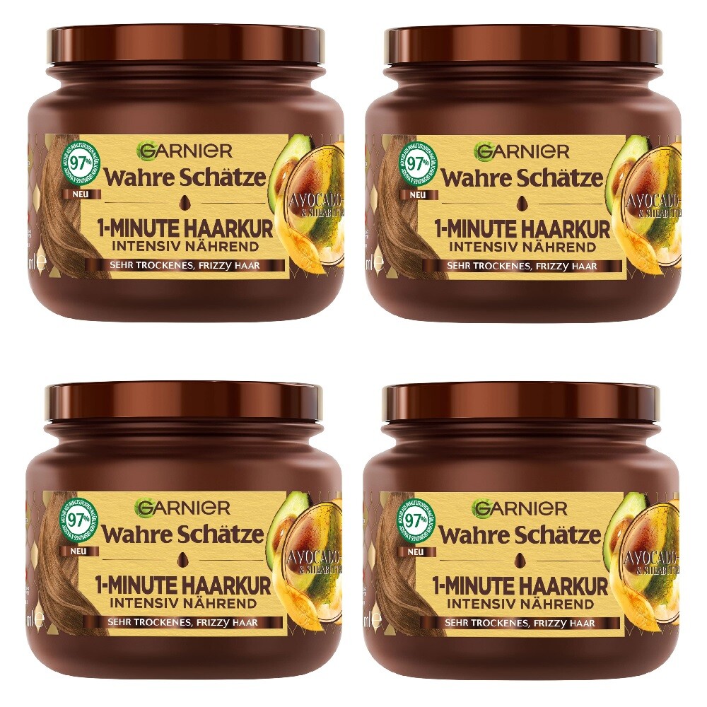 [해외] Ganier Wahre Schatze 아보카도오일 시아버터 1분 트리트먼트 헤어마스크팩 340mlx4