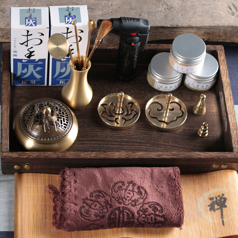 순수 구리 향도 향도세트 마사지 아로마 가루향 입문