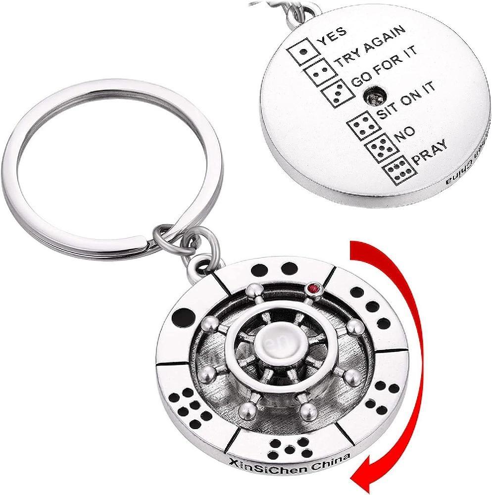 핸드 스피너 주사위 룰렛 키 체인 장난감 케이스 장식 네잎클로버 행운의 부적 선물  보석 꽃