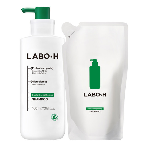 [오늘출발] 라보에이치 라보에이치 탈모증상완화 샴푸 두피강화 400ml+리필 400ml