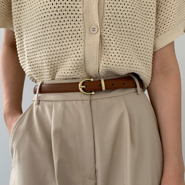 제이 여자 포인트 금장 버클 정장 캐주얼 가죽 벨트 당일발송가능+무료배송