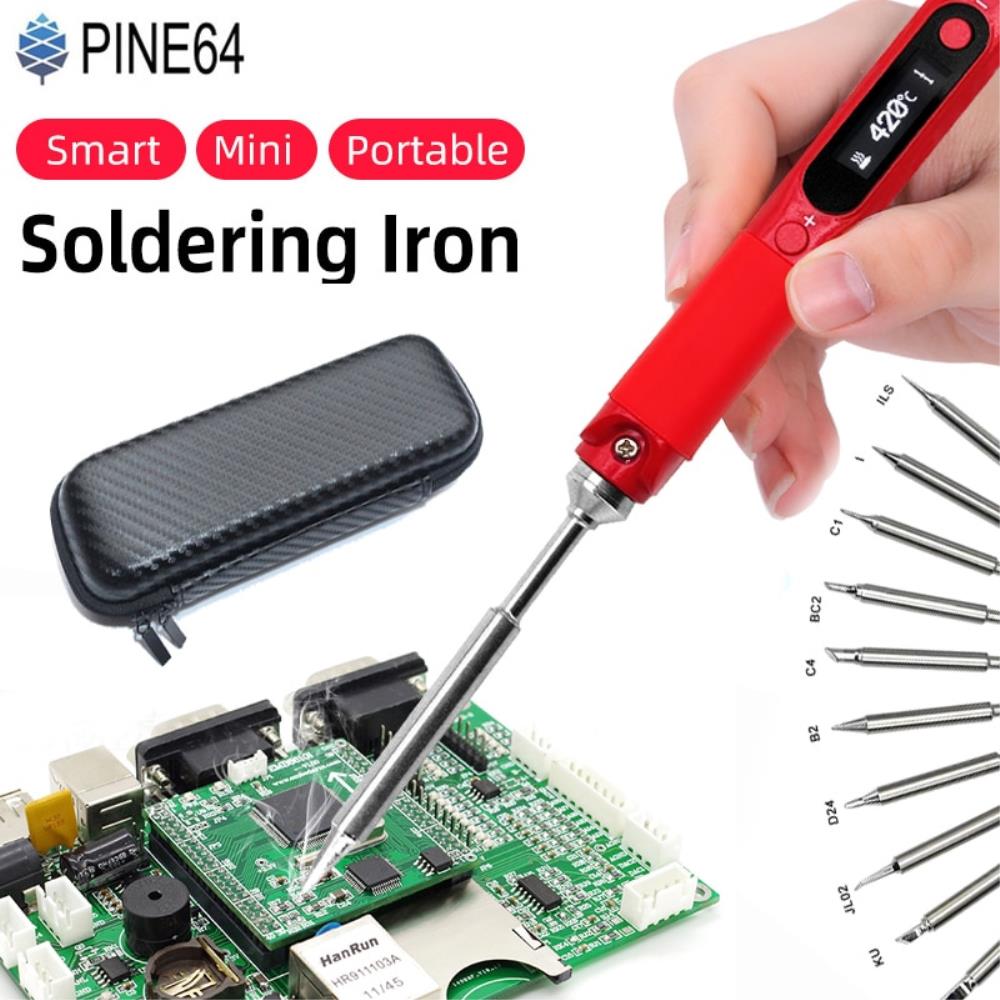 오픈 소스 프로그램 휴대용 미니 스마트 Pine64 전기 납땜 인두 보관 가방 포함 Pinecil-BB2 BC2 KU C1 I C