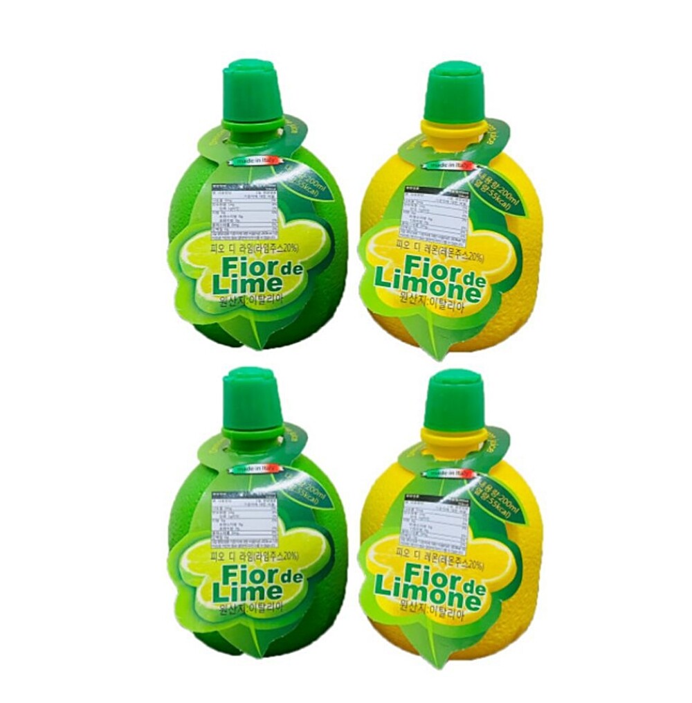 피오디레몬 피오디세트 레몬즙 다용도과일즙 라임즙2개+레몬즙2개 총4개 비린맛제거