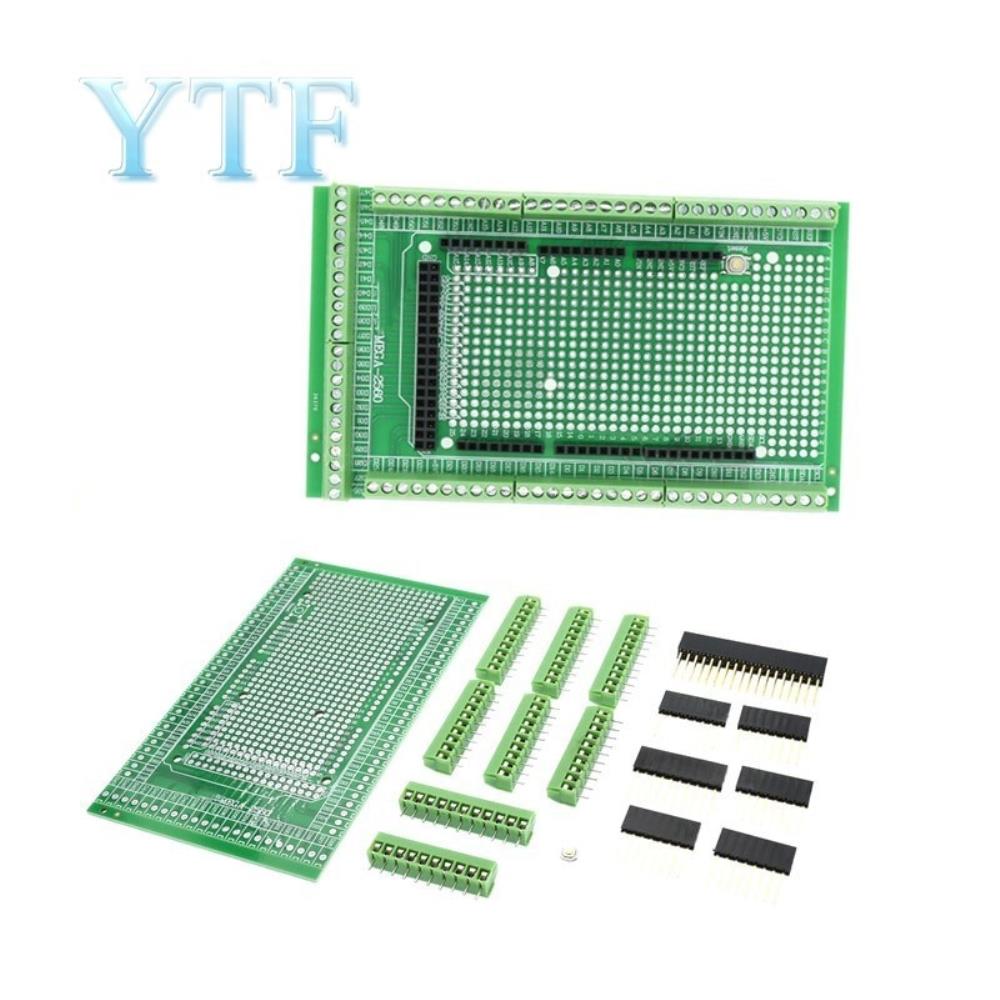 양면 PCB 프로토 타입 나사 터미널 블록 실드 보드 키트 MEGA-2560 메가 2560 R3 Mega2560 용