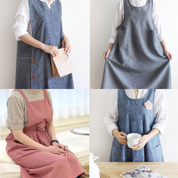 어린이집앞치마 유치원 보육교사 원피스 빅사이즈앞치마 카페앞치마