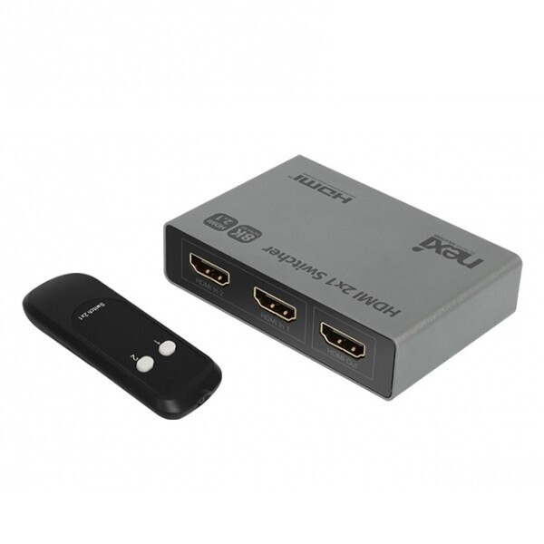 [리버네트워크][오늘출발] 넥시(전자기기) NX1339 8K 2:1 HDMI 2:1 스위치(NX-HD0201SW-8KS) (밀알)