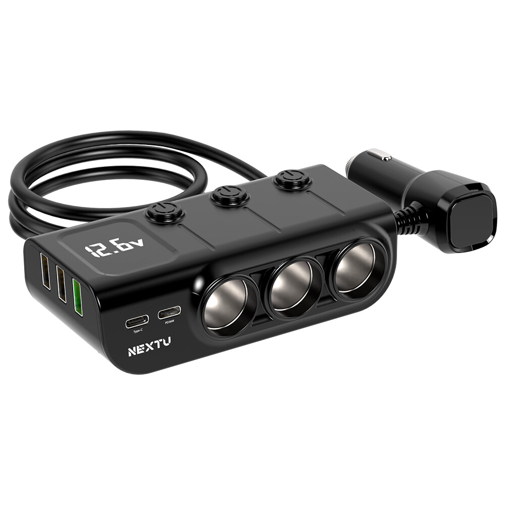 [오늘출발] 차량용 시거잭 3구 고속충전기 PD충전 USB C타입 멀티포트 개별 스위치 블랙박스 핸드폰 소캣 잭 전원공급