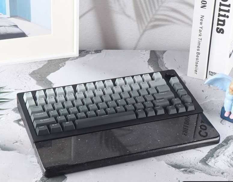 천연 대리석 키보드 손목받침대 팜레스트 패드 책상소품 A 320x80mm