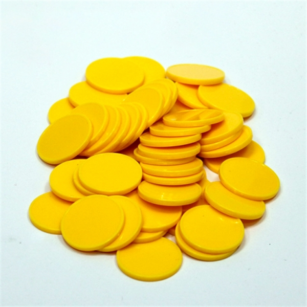 2.5cm노랑색(50개)카운트칩 보드게임 수세기 게임동전 마토큰 디스크 숫자놀이 홀덤 빙고 코인