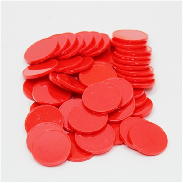 2.5cm 빨강색(50개)카운트칩 보드게임 수세기 게임동전 마토큰 디스크 숫자놀이 홀덤 빙고 코인