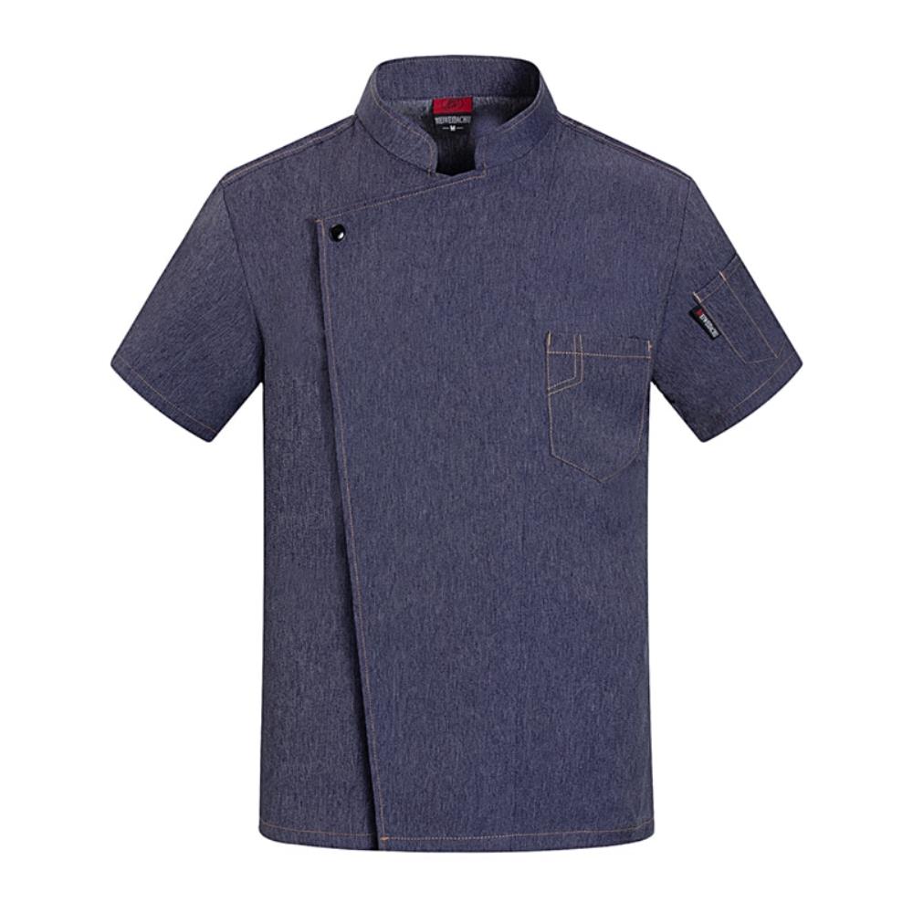 가게 티 단체 유니폼 제작 식당 교회 매장 카페 알바 술집 남성용 블랙 반팔 요리사 재킷 로고가 있는 주방