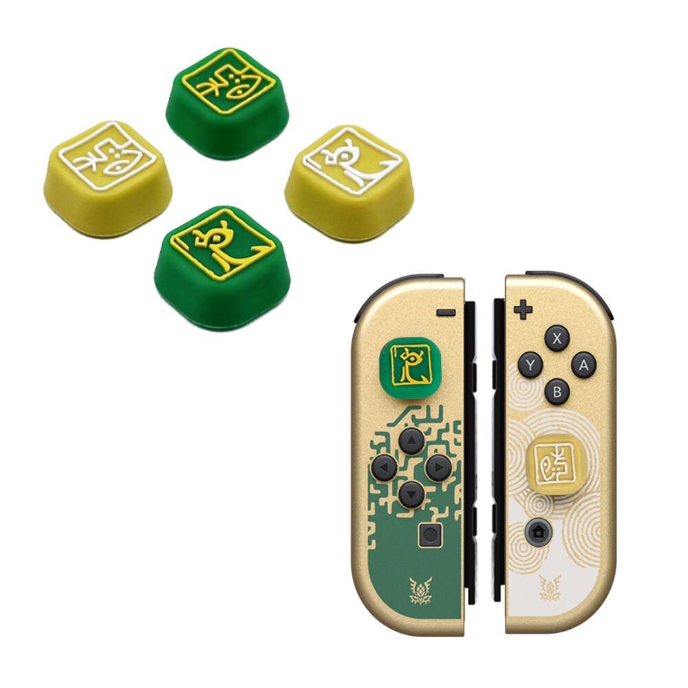 [오늘출발] 닌텐도 스위치 조이콘 스틱커버 키 캡 아키토모 젤다의전설 티어스오브더킹덤 문양