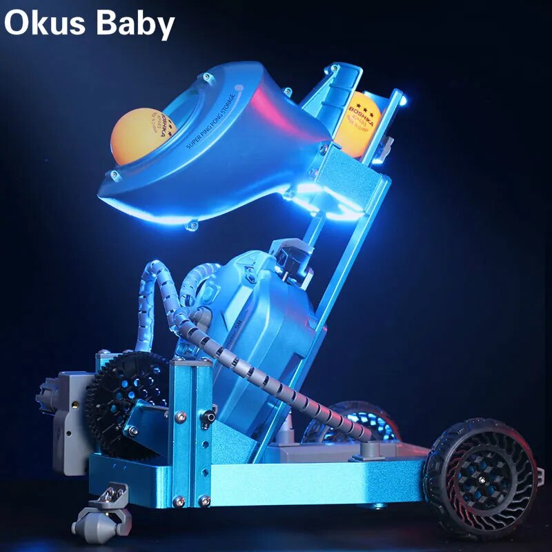 탁구로봇 탁구 로봇 탁구연습기계 탁구공 자동 기계 연습 트레이너 최신 전투 컨트롤러 포함 RC 두꺼운 강