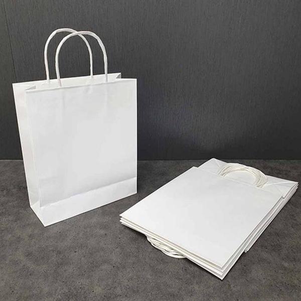 (라이프사이클_생활)벌크 화이트 트위스트백 3호 10입 23 9 28cm 쇼핑백 (S10985863)