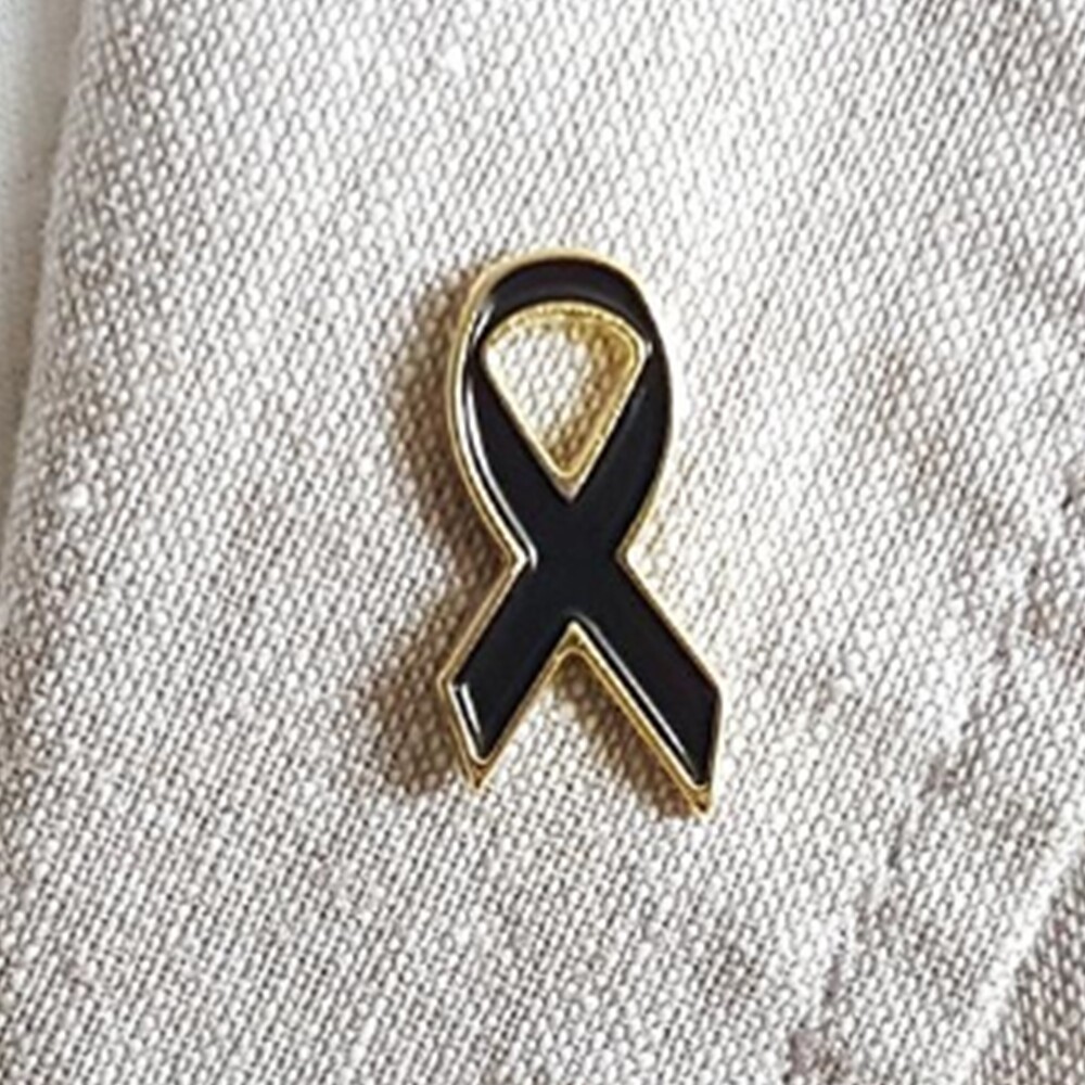 블랙리본뱃지 추모용 블랙리본브로치 장례식장 리본 추모식 뱃지 브로치