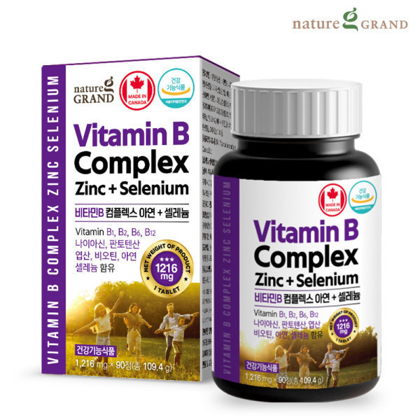 [오늘출발] 네이처그랜드 네이처그랜드 비타민B 컴플렉스 아연 셀레늄 1박스 3개월분 고함량 수용성비타민