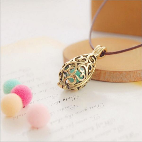 우정 커플 여자 친구 패션 목걸이 미니 에센셜 오일 아로마 디퓨저 로켓 진주 개봉 상자 해외 무역 핫