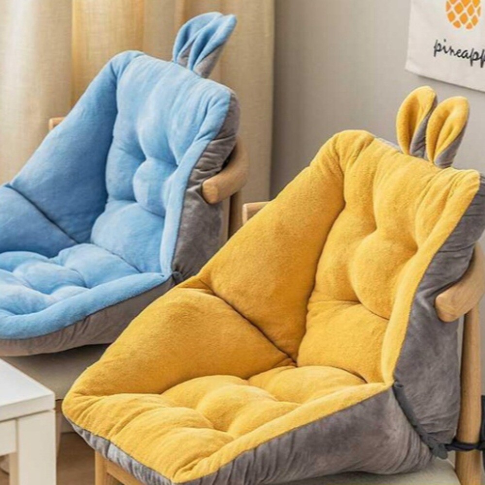 등받이 쿠션 방석 사무실 의자 허리가 편안한 학생-베이비벨벳 라이트블루양면 사용 가능/45x45cm