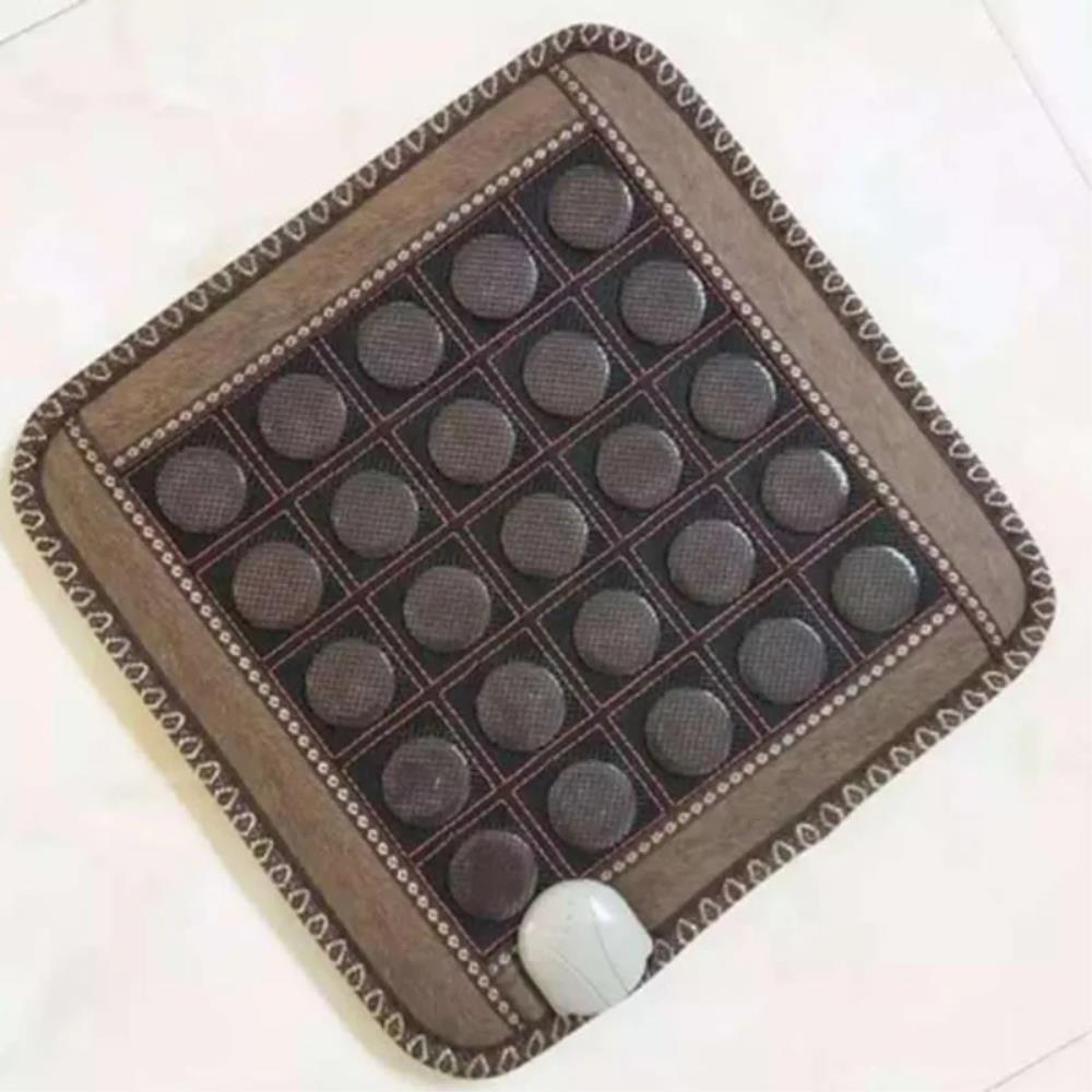 [해외] 자연 요법 제이드 게르마늄 토르말린 스톤 적외선 난방 매트 마사지 패드 45x45cm