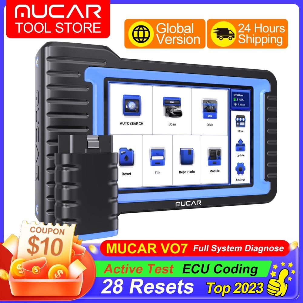 MUCAR VO7 진단 도구 OBD2 스캐너 시스템 28 리셋 차량용 ECU 코딩 자동차