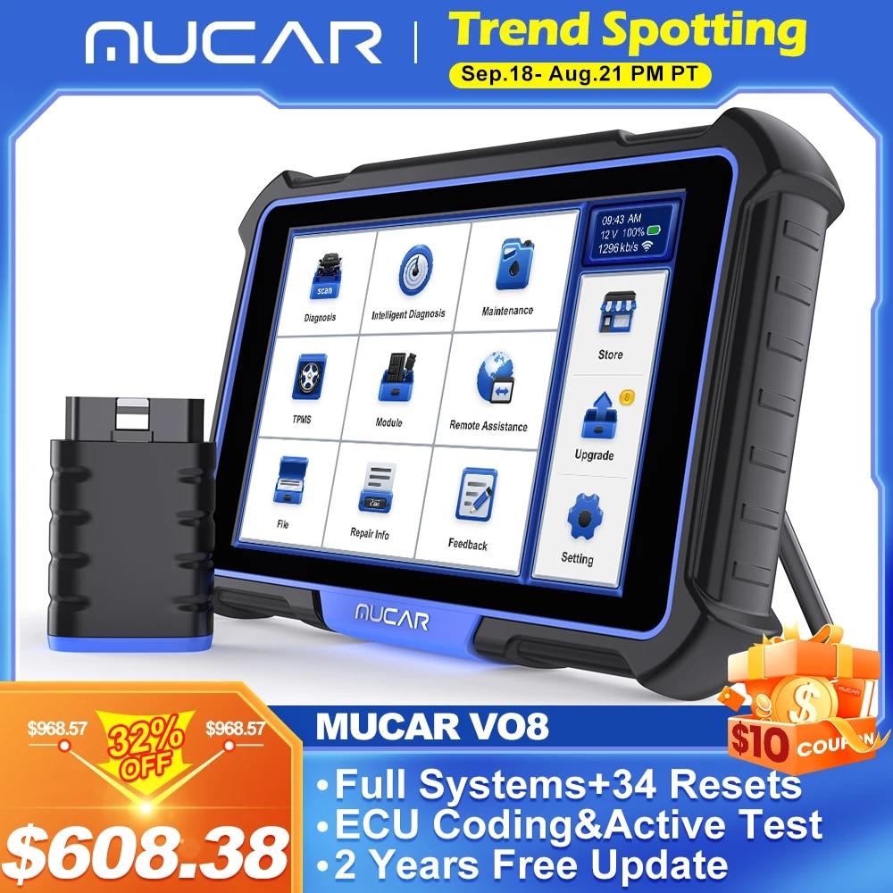 MUCAR VO8 VO7 S 최고의 전문 자동차 진단 도구 Obd2 스캐너 ECU 코딩 활성 테스트 34 리셋